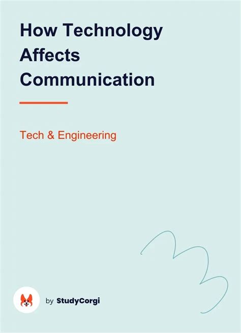 How Technology Affects Communication Free Essay Example