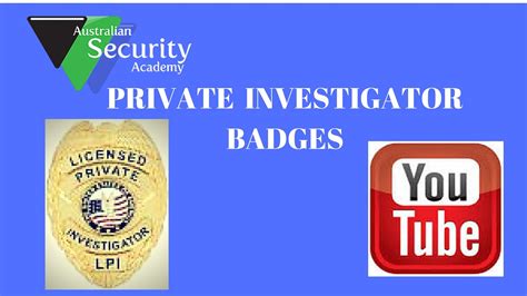 Private Investigator Badges Youtube