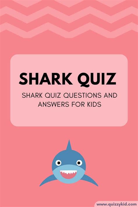 Shark Quiz For Kids Quizzy Kid Fun Quizzes Kids Quiz