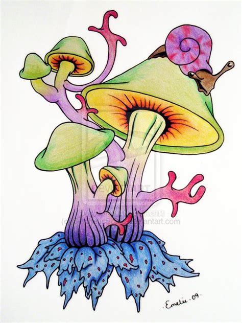 Trippy Mushroom Drawing At Explore Collection Of