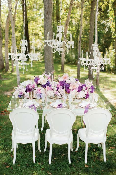 Purple And White Outdoor Fairytale Wedding Wedding