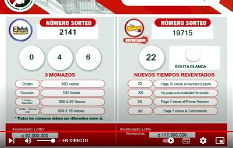 Lotería de Costa Rica 22 de septiembre Dónde ver en vivo el sorteo hoy