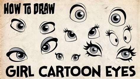 How To Draw Girl Cartoon Eyes Youtube