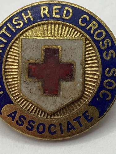 Ww2 British Home Front Red Cross Society Associate Badge By J R Gaunt