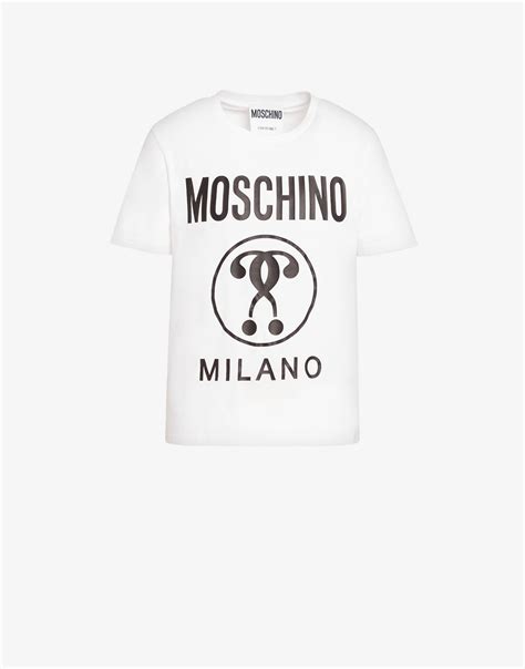 Double Question Mark Jersey T Shirt Moschino Official Store