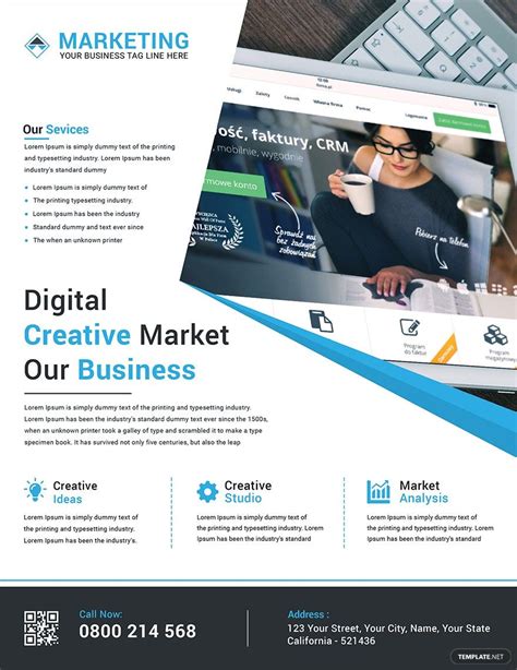 Digital Marketing Flyer Publisher Templates Design Free Download