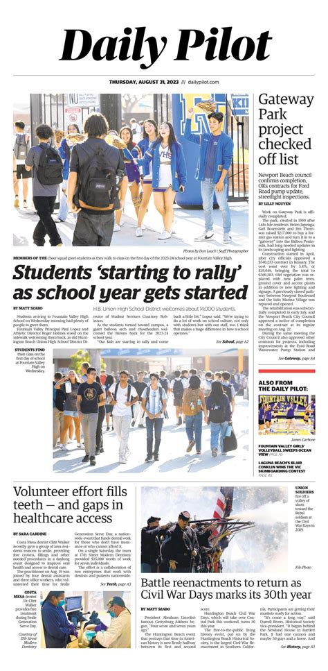 Daily Pilot e-newspaper: Thursday, Aug. 31, 2023 - Los Angeles Times