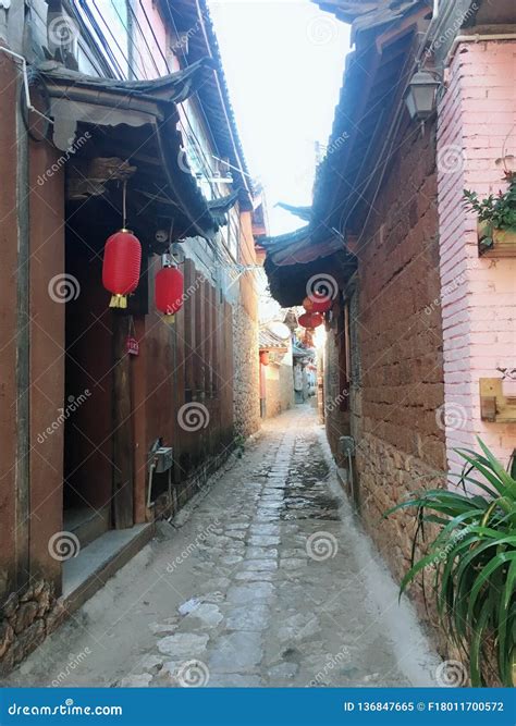 Yunnan Shuhe Chinese Traditional Ancient Town Of Chinese Style Stock