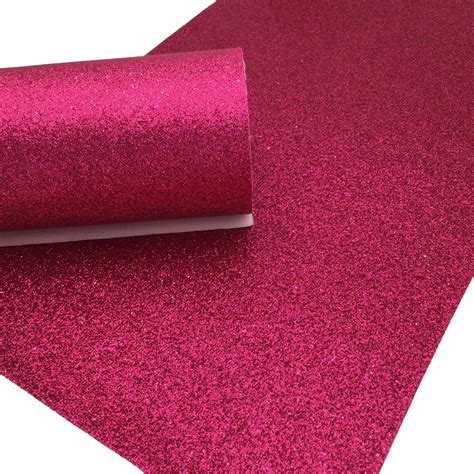 Hot Pink Pink Fine Glitter Canvas Sheets Fine Glitter Fabric Etsy