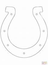 Horseshoe Coloring Cowboy Horse Printable Crafts Getcolorings sketch template