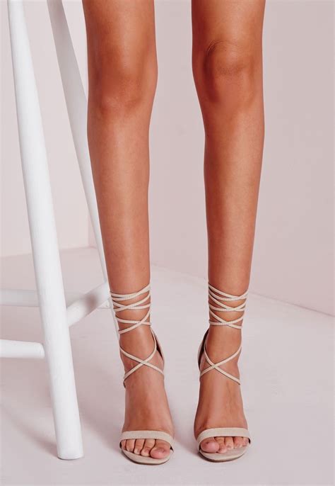 Heels NUDE STRAPPY LACE UP HIGH HEELS STILETTO FASHION SOLE NEW HOT