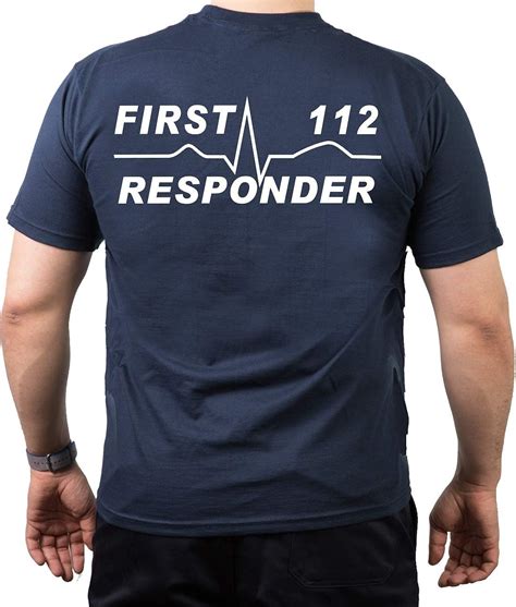 T Shirt Navy First Responder 112 Uk Clothing