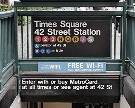 Home Décor Plaques And Signs Times Square New York Subway Reproduction
