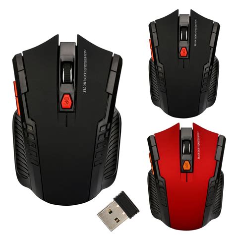 24ghz Wireless Gaming Mouse 6 Keys 2000 Dpi Usb Receiver Optical