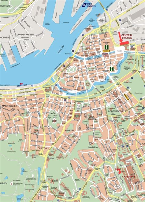 In den letzten jahren sind göteborg und die westküste zu einem spitzenplatz für feinschmecker geworden. Stadtplan von Göteborg | Detaillierte gedruckte Karten von ...