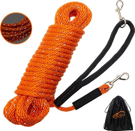 Dcsuit Dog Training Leash Lead Long Rope 50 Ft Reflective Nylon