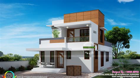 This plan is a double floored which makes out a distinctive and. Small double floor modern house plan - Kerala home design ...