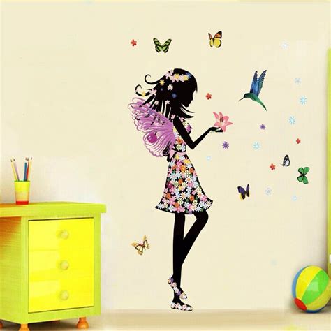 Princess Butterfly Wall Stickers For Living Room Home Decoration