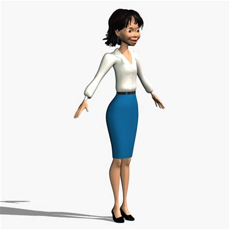 3d Model Cartoon Girl Character