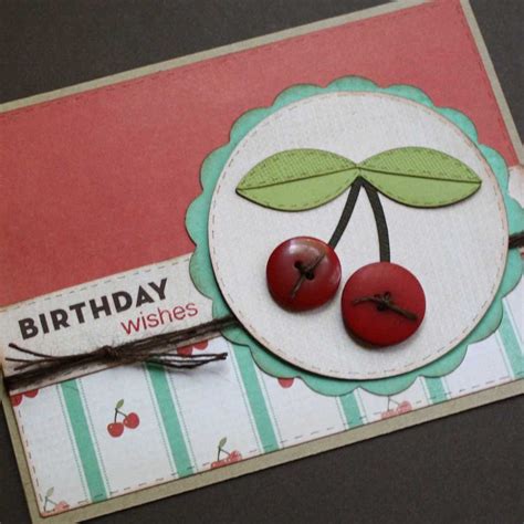 Cherry Birthday Greeting Card Cherries By Treasuresfromthe80s