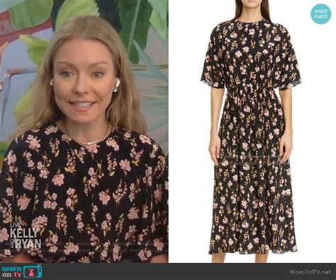 Kellys Black Floral Dress On Live With Kelly And Ryan Floral Dress