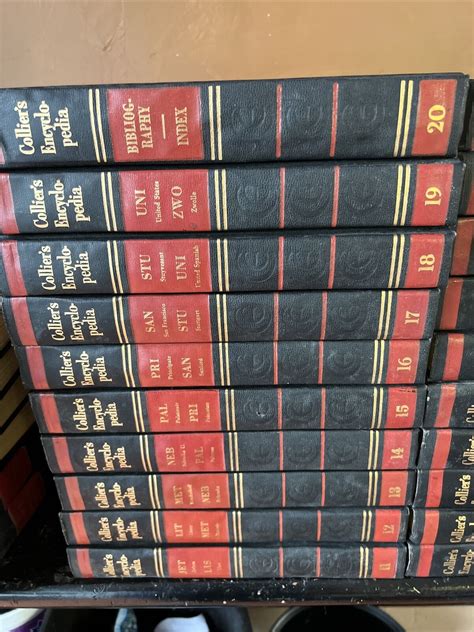 Vintage 1960 Colliers Encyclopedia Complete 20 Volume Set Ebay