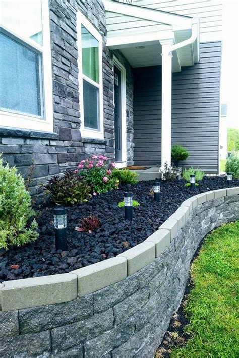 Front Yard Black Lava Rock Landscaping Ideas White Landscaping Ideas