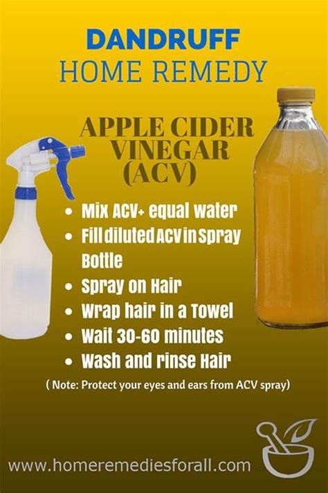 It has many uses and benefits for your hair and body. Picture of Home Remedies for Dandruff Apple Cider Vinegar ...