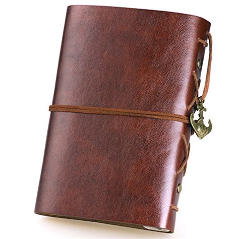 Leather Writing Journal Notebook 7 Unlined Classic Vintage Nautical