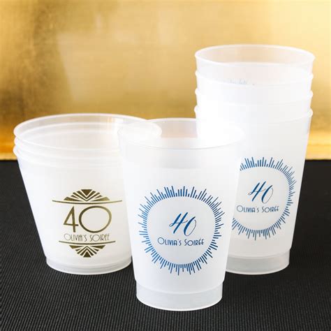 Personalized Frosted Plastic Birthday Cups | Beau-coup