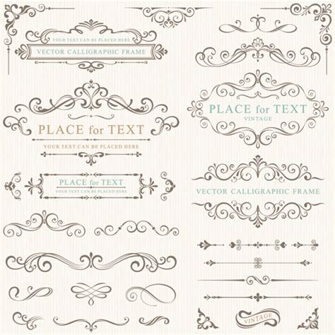 Calligraphy Decorative Frame With Corner Vector 02 Free Download