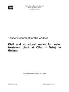 Tender Document For The Work Of Bharat Heavy Electricals Tender