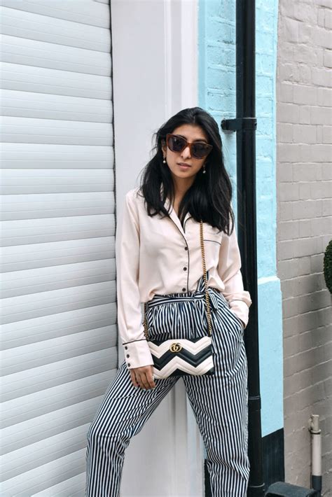 Summer Black And White Striped Pants Outfit Michelle Writesya