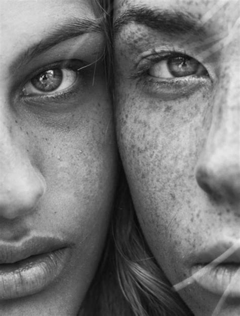 Freckles Portrait Black And White Photography Photography