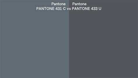 Pantone 431 C Vs Pantone 433 U Side By Side Comparison