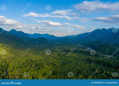 The Cascade Mountain Range Near Mount Rainier National Park Stock Photo