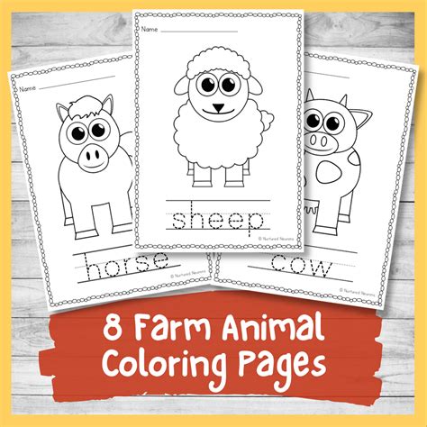 Farm Animal Coloring Pages For Preschoolers