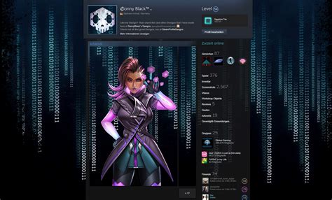 Overwatch Sombra Steam Profile Design Animated By Sonnyblack50 On