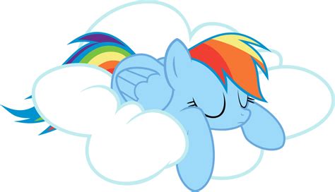Download Sleeping Transparent Background Rainbow Dash Sleeping On A