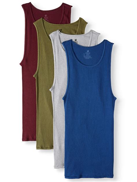 Hanes Men S Comfortsoft Assorted Colors Tagless Tanks Pack