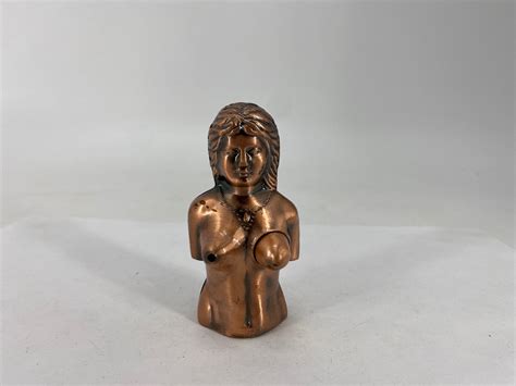 Vintage Nude Female Bust Refillable Butane Grelly Usa