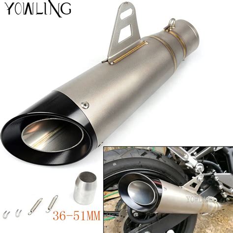 Universal Inlet 36 51mm Motorcycle Exhaust Muffler Tip Pipe Silp On