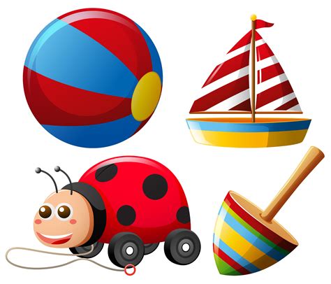 Different Kinds Of Toys For Toddlers 414654 Vector Art At Vecteezy