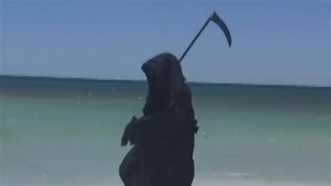 Grim Reaper Protests Against Florida Beach Reopening Us News Sky News
