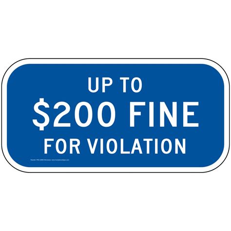 Up To 200 Fine For Violation Sign Pke 20980 Minnesota Parking Control