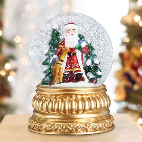 Christmas Snow Globe Water Filled Led Light Up Nativity Scene Home Xmas