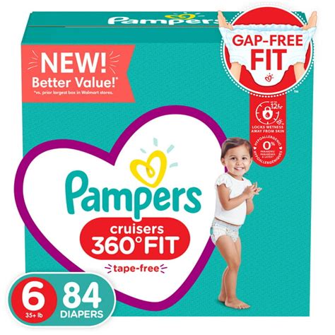 Pampers Cruisers 360 Fit Diapers Active Comfort Size 6 84 Ct