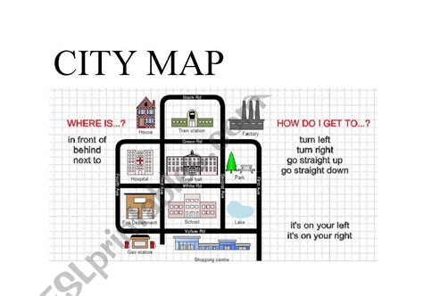 City Map Esl Worksheet By Inly