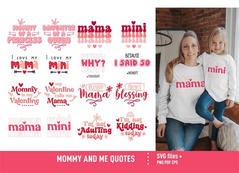 Mama Mini Svg Mom Life Svg Mommy And Me Svg Mother And Etsy