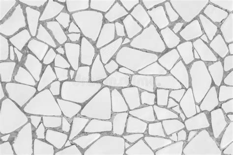 Broken Tiles Mosaic Seamless Pattern White Or Gray Tile Real Wa Stock
